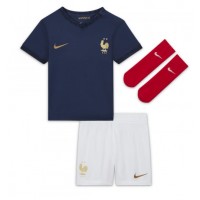 Maglie da calcio Francia Aurelien Tchouameni #8 Prima Maglia Bambino Mondiali 2022 Manica Corta (+ Pantaloni corti)